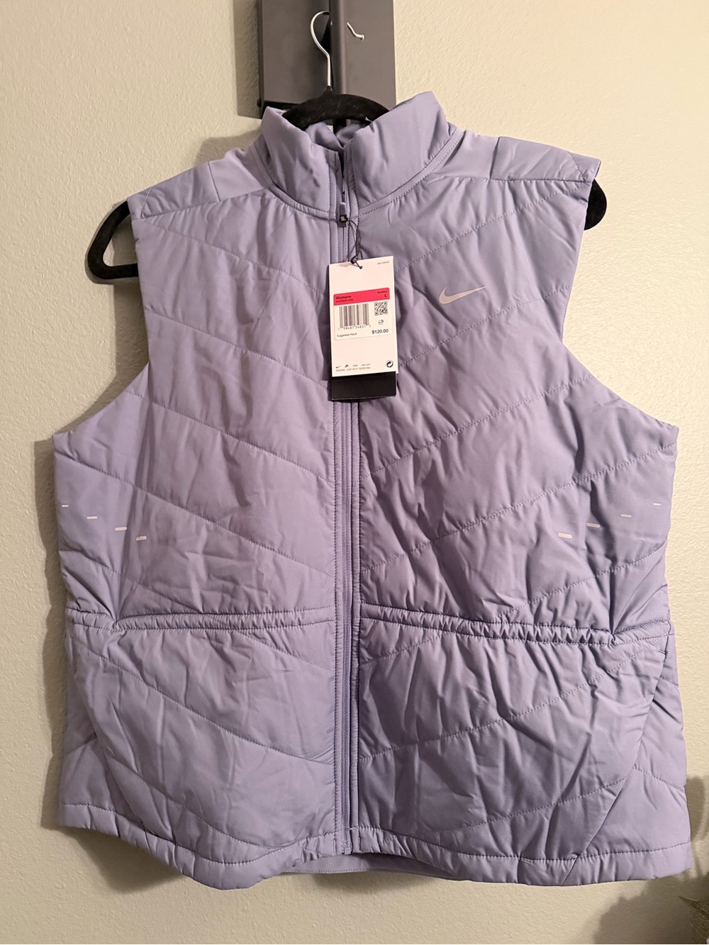 Nike Women's Lavender/Periwinkle Purple Quilted Puffer Vest